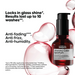 L'Oreal Vitamino Color Spectrum serum bottle with text highlighting product benefits on a white background.