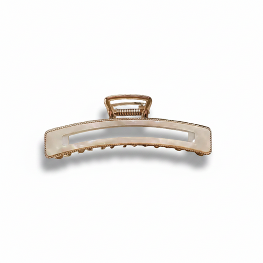 Large Metal Claw Clip Beige