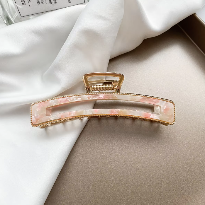 Avela - Large Metal Claw Clip Pink