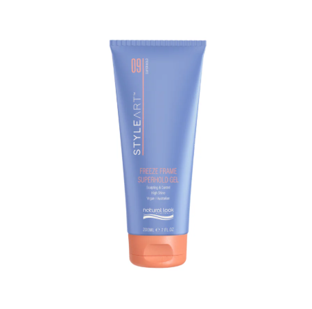 Blue tube of StyleArt hair product on a white background