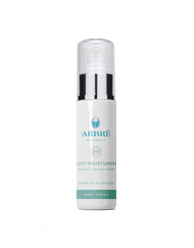 Skincare bottle labeled 'Arbre' on a white background