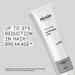 Nioxin anti-breakage mask tube on a gray background with text about hair breakage reduction.