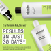 Nioxin scalp and hair care products on a green background with promotional text.