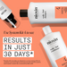 Nioxin scalp and hair care products on a peach background with promotional text.