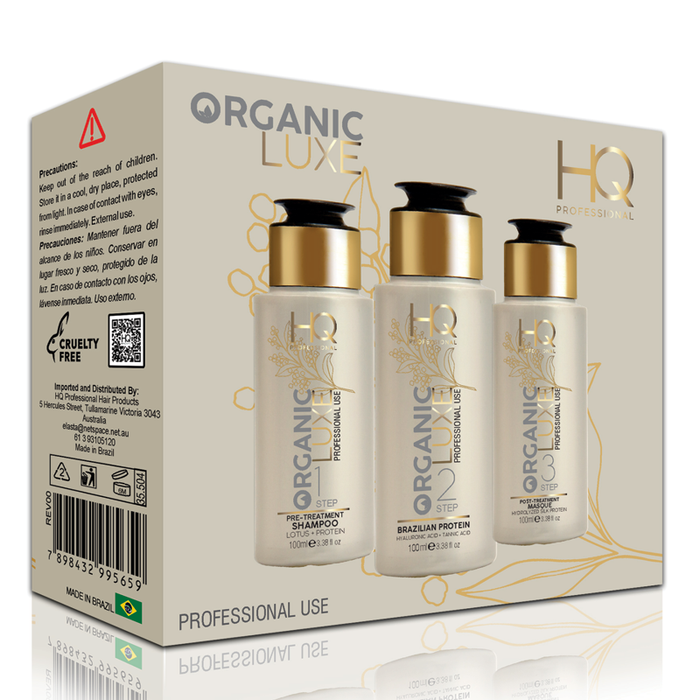 HQ Organic - Brazilian Protein Luxe Mini Straightening Kit