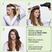 Step-by-step guide on using a Root Lifter hair product with images of a woman applying it and blow-drying her hair.