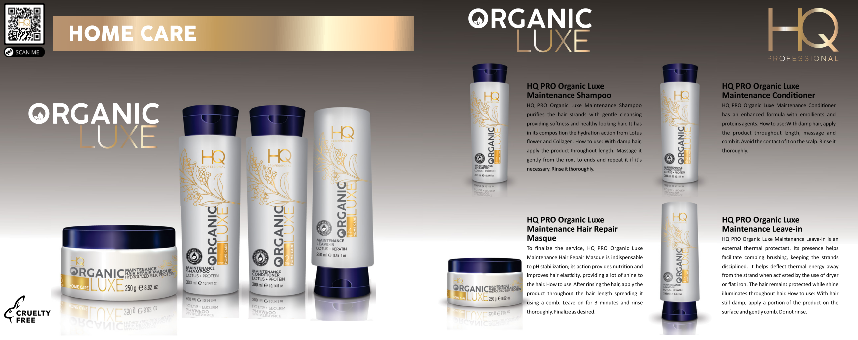 HQ Organic - Brazilian Protein Luxe Mini Straightening Kit