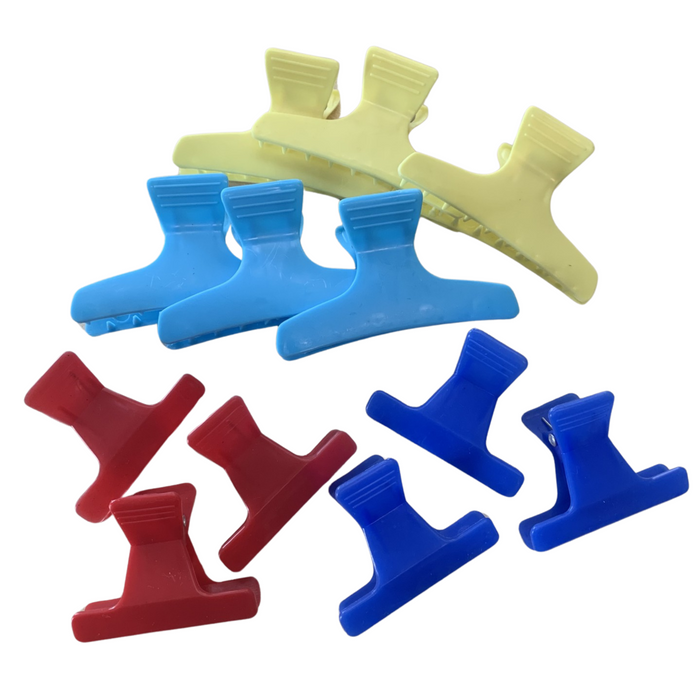 Butterfly Clips Large Coloured 12 Pack