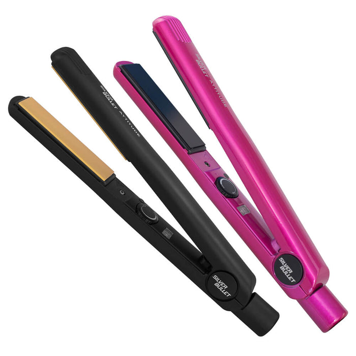 Silver Bullet- Attitude Ceramic Hair Straightener Black