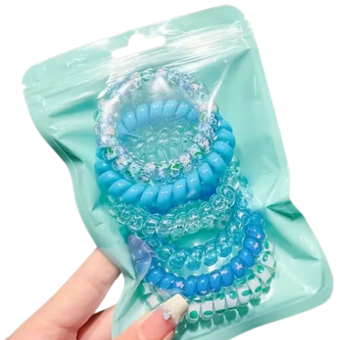 Spiral Hair Ties - Various Colours 6pc